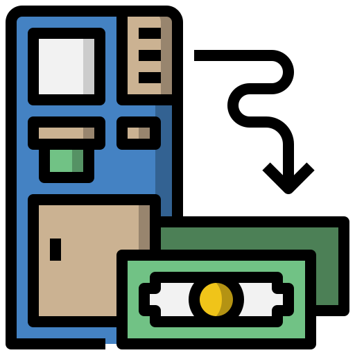 And, architecture, atm, business, city, finance, money icon