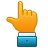 Finger, hand, point, reminder icon