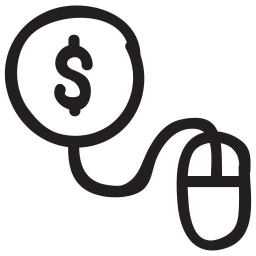 Click, coin, cursor, mouse, pay, payperclick, per icon