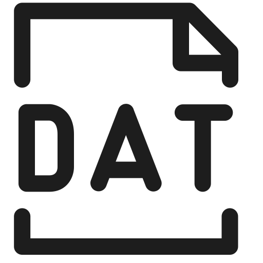 Dat, filetype, film, movie, extension icon