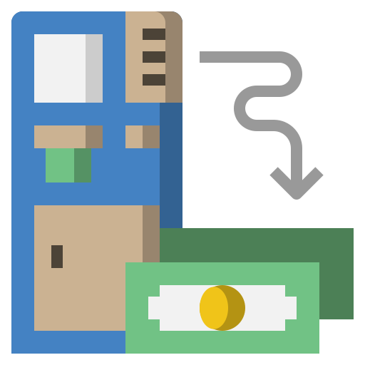 And, architecture, atm, business, city, finance, money icon