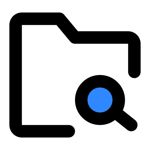Folder, search, one icon