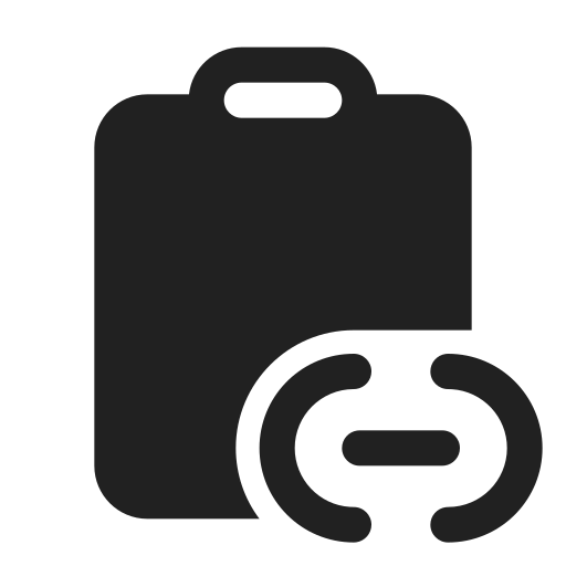 Ic, fluent, clipboard, link, filled icon