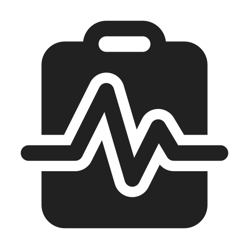 Ic, fluent, clipboard, pulse, filled icon