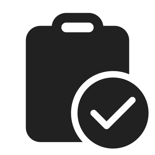 Ic, fluent, clipboard, checkmark, filled icon