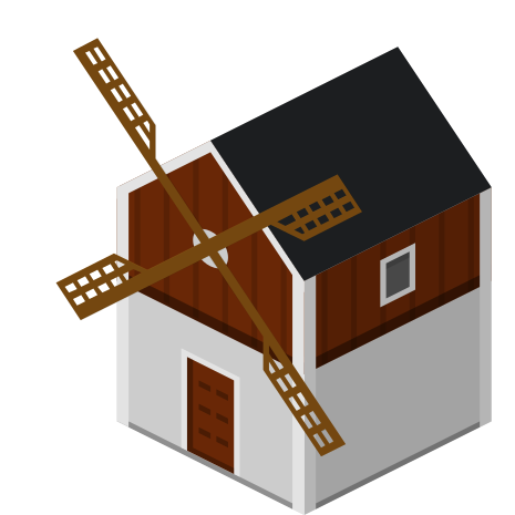 Farm, mill, windmill icon