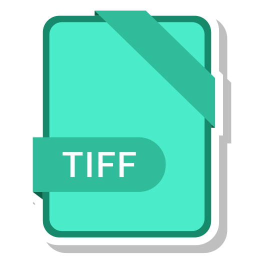 Extension, file, format, paper, tiff icon