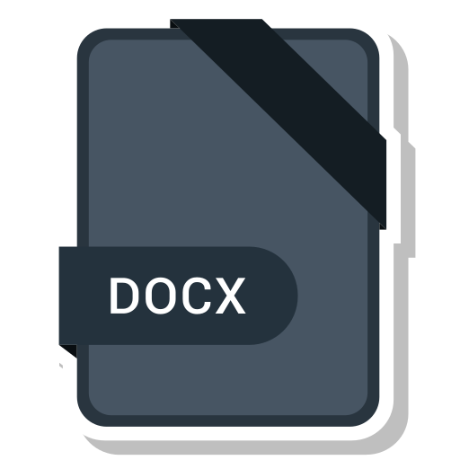 Docx, extension, file, format, paper icon