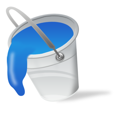 Fill, paint, blue, bucket, color icon