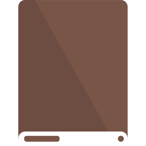 Brown, drive, white icon