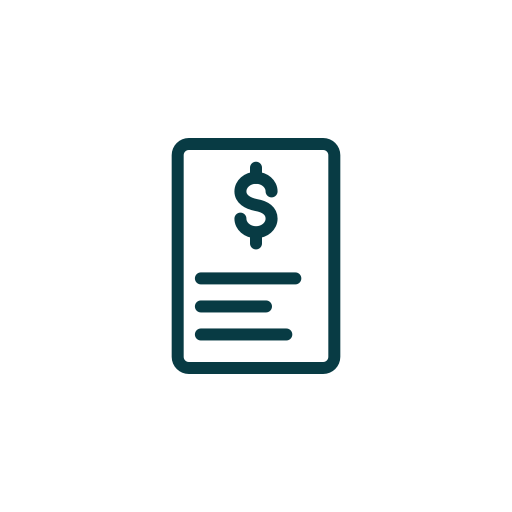 Bill, dollar, file, page, paper icon