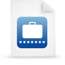 Blue, paper, document, file icon