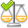 Price, comparison, law, check, accept, lawyer icon