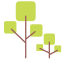 Freebie : Happy Trees Flat icon 64x64