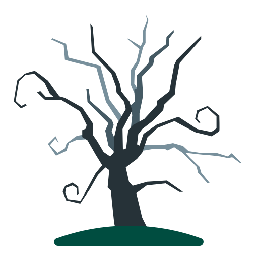 Tree, dead, dry, old, scary icon