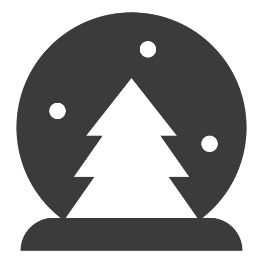 Ball, fir, snow, tree icon