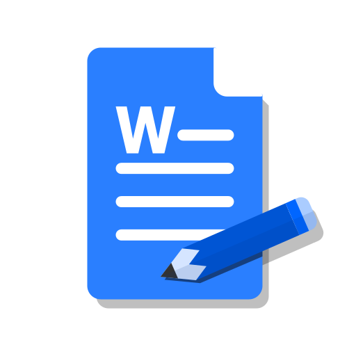 Blue, doc, edit, ms, word, write icon