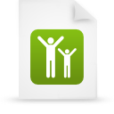 File, document, paper, green icon