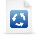 File, document, paper, blue icon