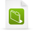 File, document, paper, green icon