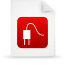 File, document, paper, red icon