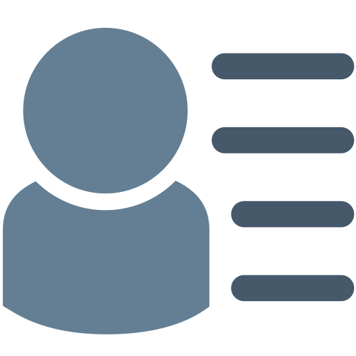 Align, employee, general, human, human list, list, member icon