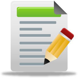 Blog post, document, test, write icon
