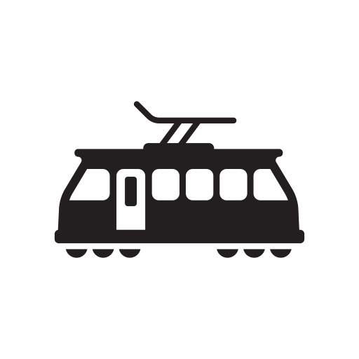 Traffic, train, tram, tramway, transport, transportation, travel icon