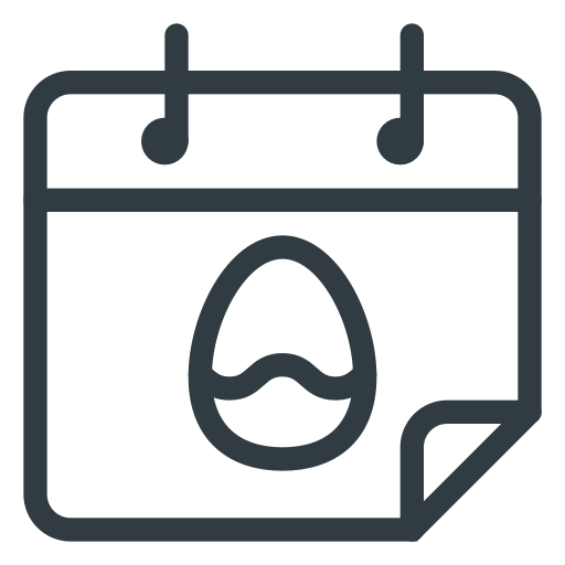 Calendar, celebration, easter, holiday icon