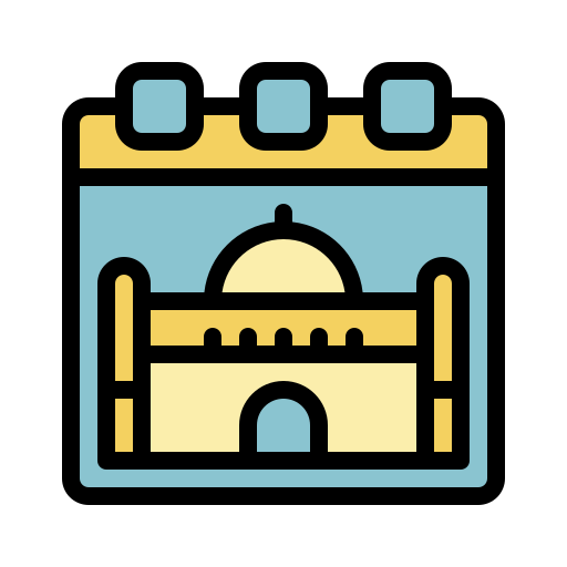 Calendar, schedule, islam, ramadan icon
