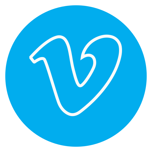 Circle, outline, social-media, vimeo icon
