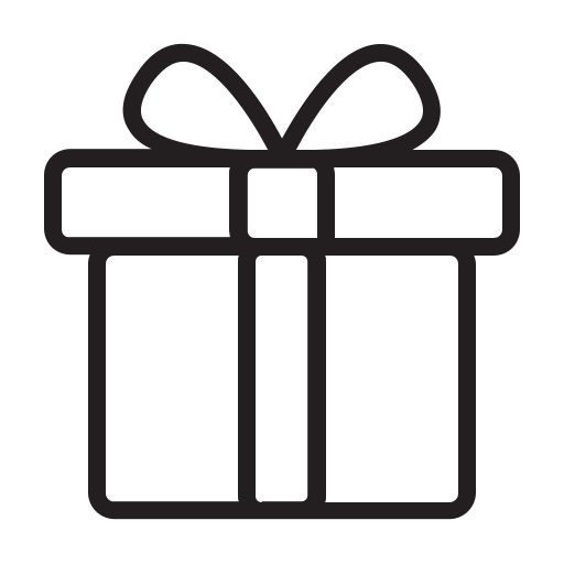 Ecommerce, gift, line, outline, shopping icon