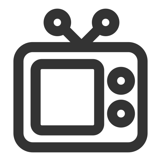 Basic, entertainment, outline, tv, ui icon