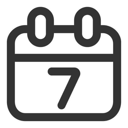 Basic, calendar, outline, ui icon