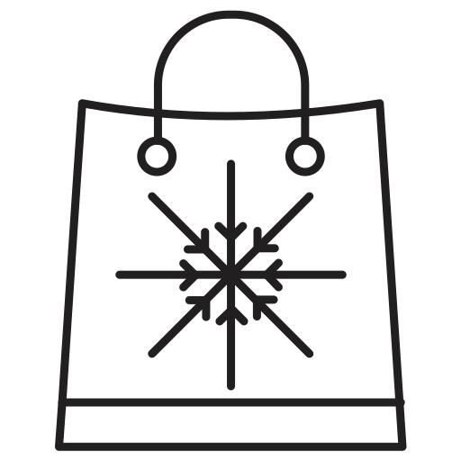 Bag, christmas, flakes, sale, shopping, snow icon