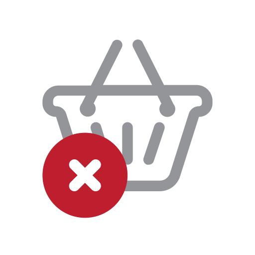 E-commerce, online, shopping, ui, shopping cart, cancel, basket icon