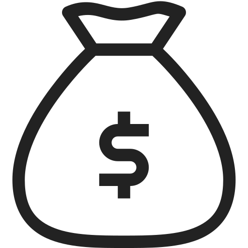 Bag, dollar, money, currency, finance, payment icon
