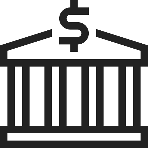 Bank, dollar, money, currency, finance, payment icon