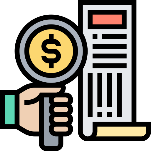 Receipt, bill, invoice, price, payment icon