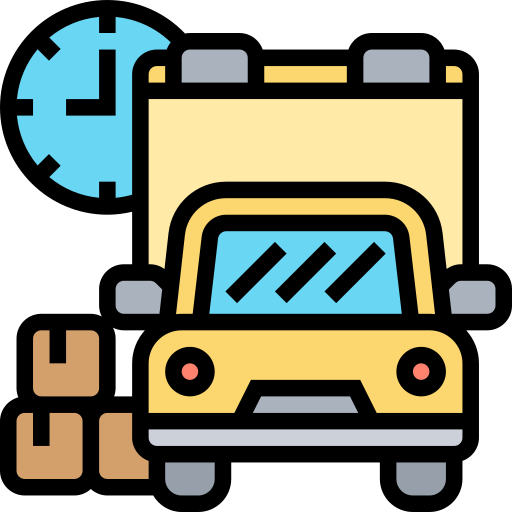 Processing, time, shipment, hour, schedule icon