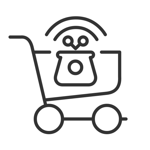 Cashierless, go store, no-checkout, store, walk out icon