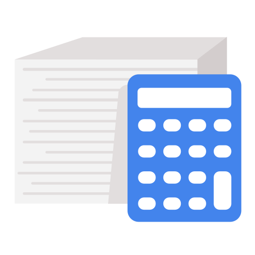 Accounting, business, calculator, document, financial, work icon