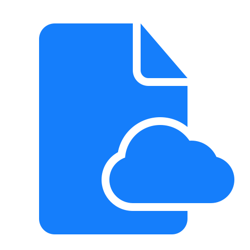Document, cloud icon