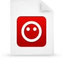 File, document, paper, red icon