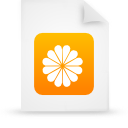 File, document, paper, orange icon