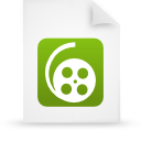 File, document, paper, green icon