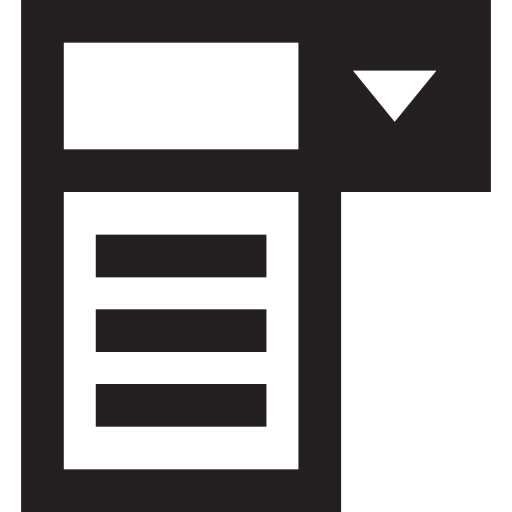 Dropdown, checklist, enumeration, list, listing, menu, select icon