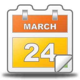 Calendar, date, event, march icon