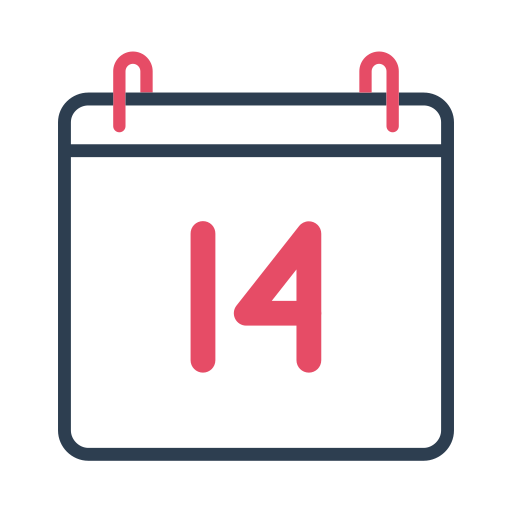 Calendar, heart, love, valentine, valentine's day icon