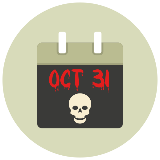 Calendar, halloween, october 31 icon